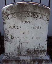 Col. Washington Bowie's Gravestone - click to launch popup